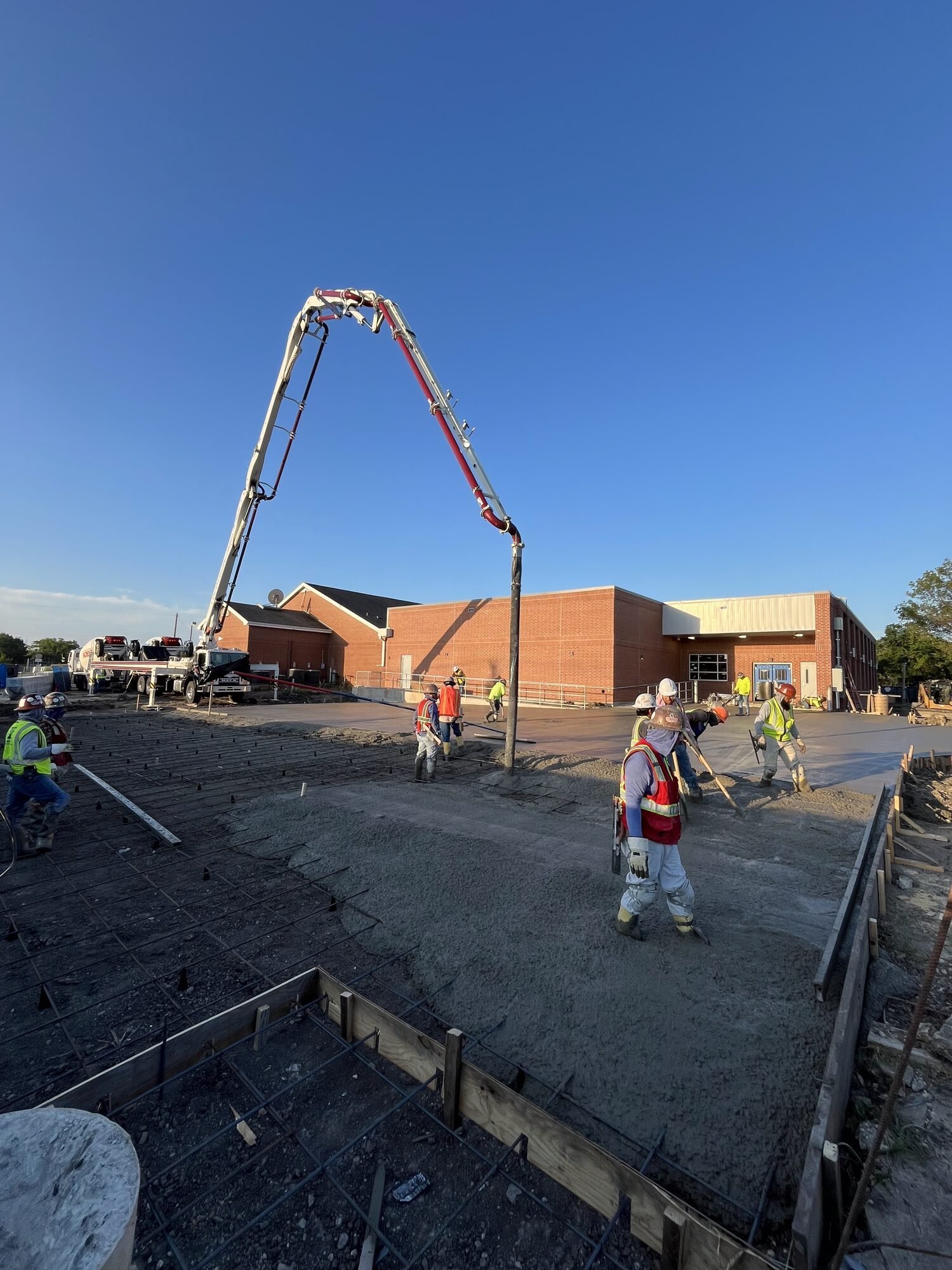 Commercial concrete pour with pump truck — TRX Construction