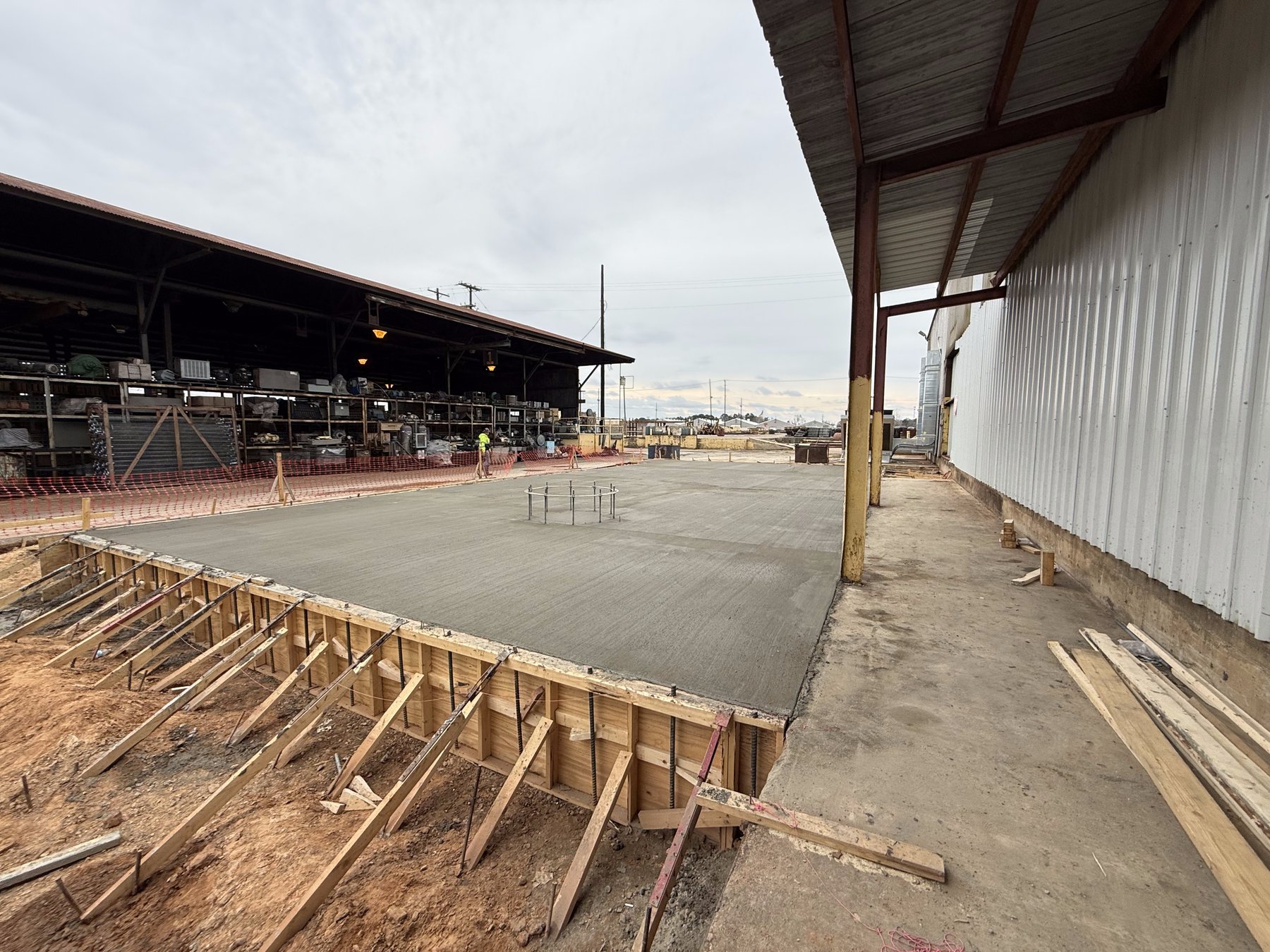 Concrete slab pour at warehouse — TRX Construction
